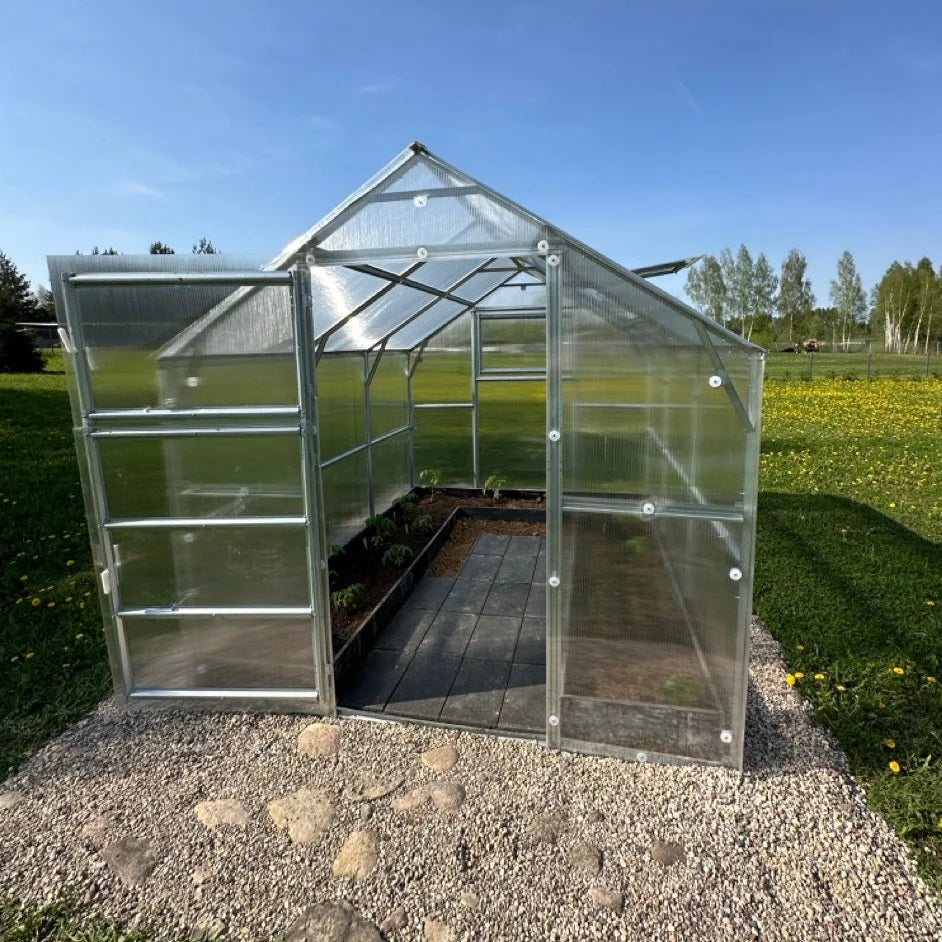 Serre La Maisonnette en polycarbonate, vue de profil - MaSerreVerte