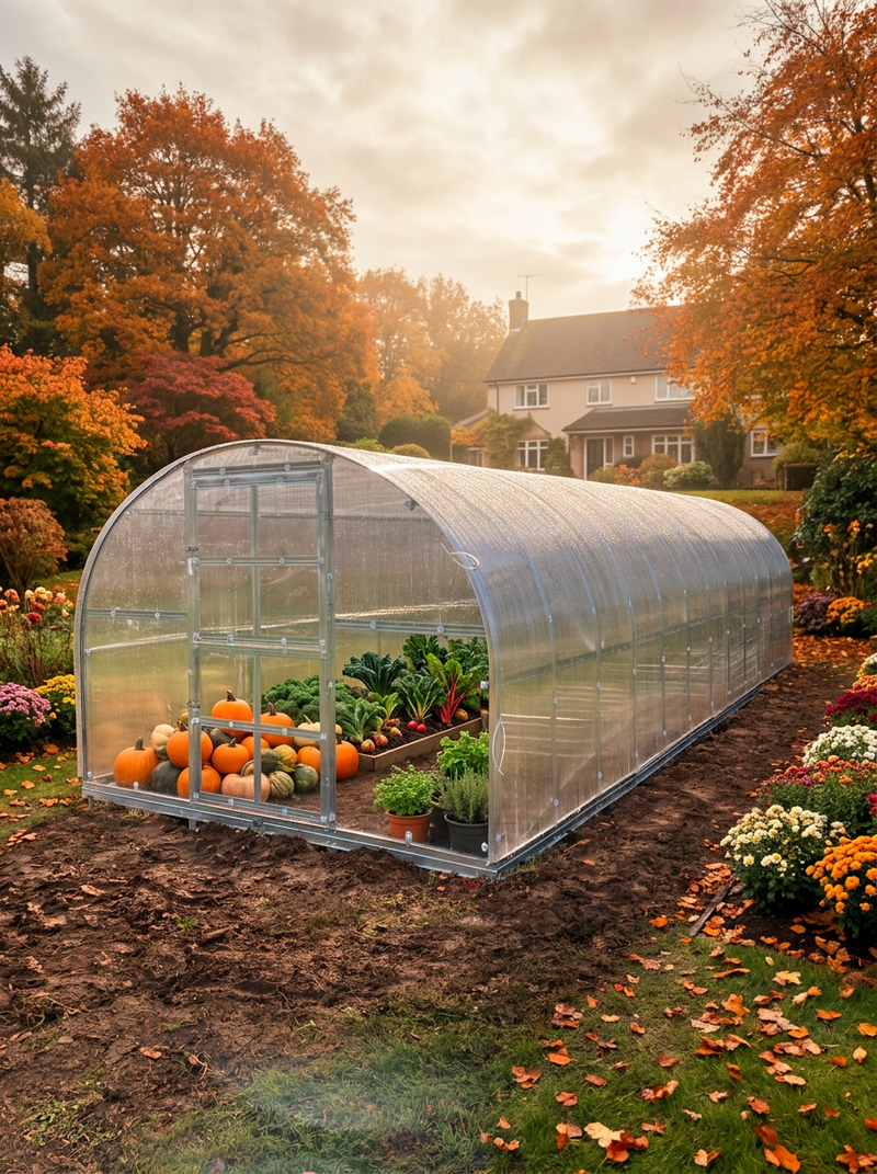 Automne - On prolonge les récoltes, loin du vent et de la pluie.