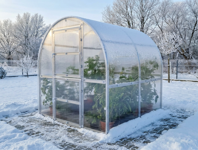 Hiver - Un refuge de verdure, même sous la neige.