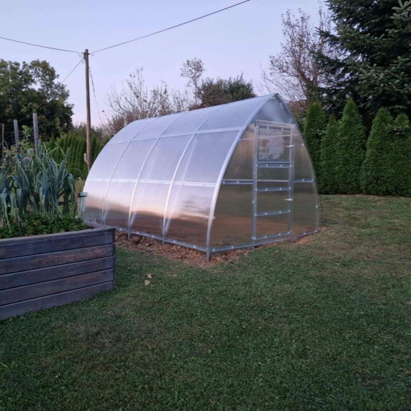 Serre La Pique en polycarbonate, vue de face - MaSerreVerte
